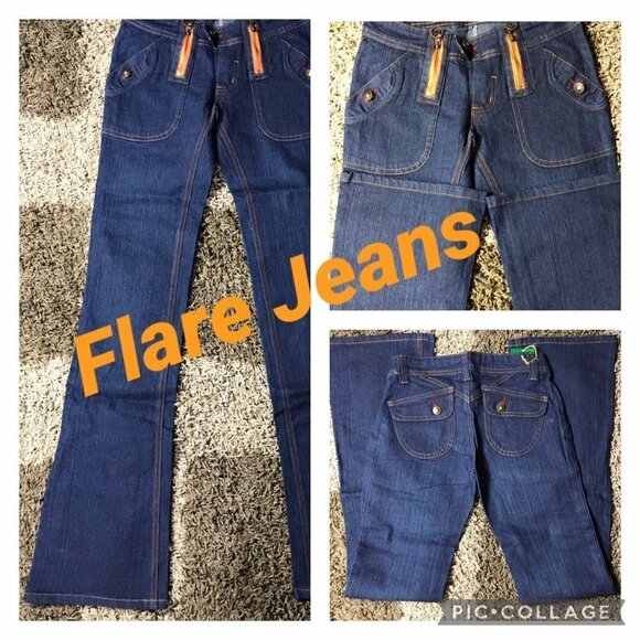 Y2K Gnger Low Rise Flare Jeans. Runs Small. New With Tags - Picture 2 of 6